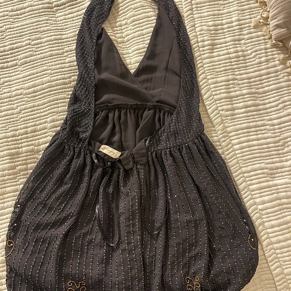 Altar'd State Black Backless Dress with Embroidery - Picture 4 of 5